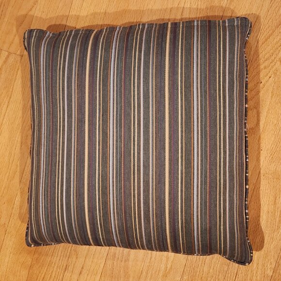 Bassett Single Colorful Striped Couch/Chair Accent Pillow - Picture 1 of 9